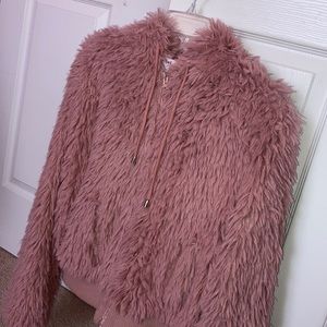 Pink fluffy jacket